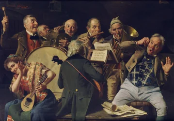 An orchestra rehearsal, c. 1920