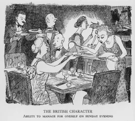 The British Character, Ability to manage for oneself on Sunday evening
