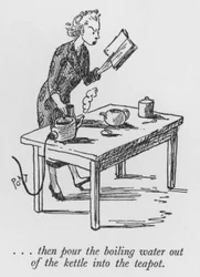Then Pour the Boiling Water Out of the Kettle into the Teapot