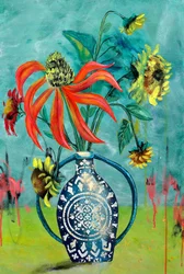 Colorful Vase Flowers