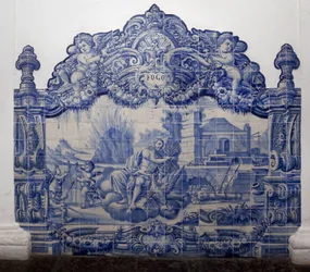 Allegory of Fire - Azulejos, Painted Faience