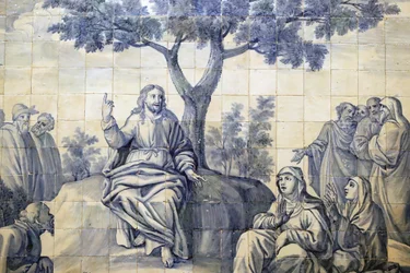Church of Mercy. The Sermon on the Mount. Jesus. Evora. Portugal.