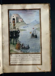 Departure from London, from a history of the peregrinations of the Syon Nuns, compiled in Lisbon in the early 17th century
