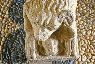 Lion Eating a Man, Base of Sarcophagus of D. Afonso Pires, Former Bishop of Porto, Lamego, Portugal c.1372