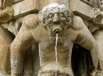 Mythical Atlas at the Base of an Obelisk, Lamego, Portugal. 1738