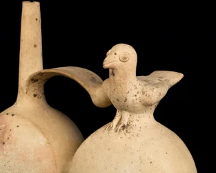 White Ceramic with Double Body and Bridge Handle