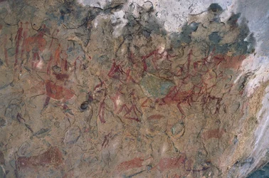 Human and Animal Figures (Cave Painting)