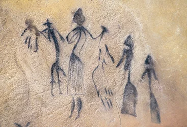 Phallic Dance of Type Stylized-Naturalistic, Mesolithic Art