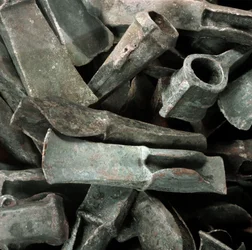 Prehistory: Ardea type axe from the Necropole of Ardea, Lazio. Iron Age. 8th century BC. Rome, Museo Nazionale Preistorico Etnografico Luigi Pigorini
