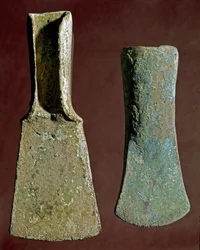 Prehistory: Axe and Spear Tip in Flint