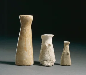 Prehistory: Feminine Idols from the Site of Los Millares (Almeria). Spain. Madrid, Museo Archeologico Nazionale