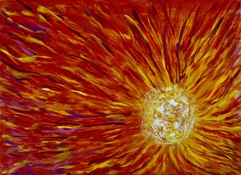 Fiery Abstract Sun