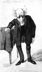 Francois Rene, Viscount of Chateaubriand, Cartoon by Prosper Merimee