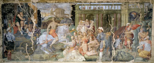 Pope Sylvester and Emperor Constantine stories, hall, Palazzina della Viola, Bologna, Italy