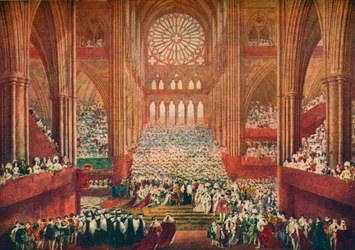 The Coronation of King George IV in Westminster Abbey, London, 1821