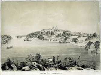 The Valaam Monastery on Valaam Island in Lake Lagoda