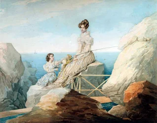 Empress Alexandra Fyodorovna with Daughter Grand Duchess Maria Nikolaievna of Russia