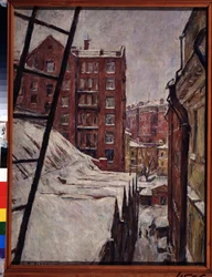 21 Myasnitskaya Street, Moscow. Urban Landscape in the Snow
