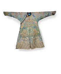 Celadon silk court dress for an Imperial princess, Jifu, China