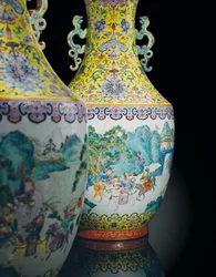 A Pair of Imperial Famille Rose Vases