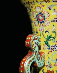 Detail (One of a Pair of Imperial Famille Rose Vases)