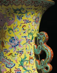Detail (One of a Pair of Imperial Famille Rose Vases)