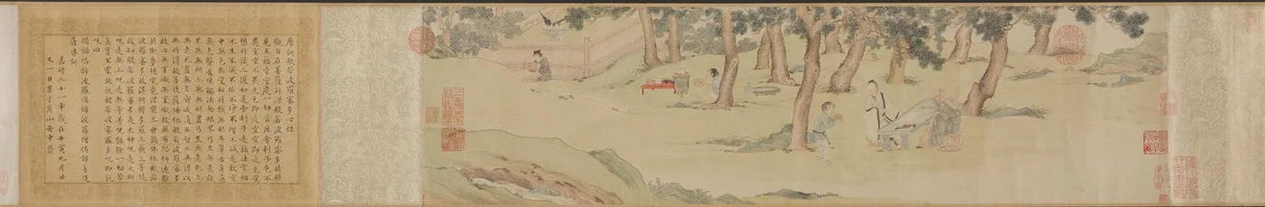 Zhao Mengfu Writing the Heart Hridaya Sutra in Exchange for Tea, 1542-43