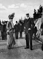King Haakon VII of Norway 1872-1957 with his wife Queen Maud 1869-1938, 1908