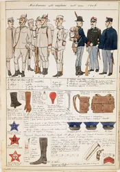 Uniform variations of Kingdom of Italy, color plate by Quinto Cenni