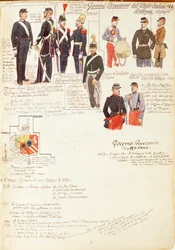 Uniforms of provisional government of Bologna, color plate