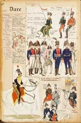 Various uniforms, by Quinto Cenni, circa 1815