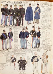 Various uniforms of Kingdom of Italy