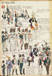 Various Uniforms of the Kingdom of Italy from 1807