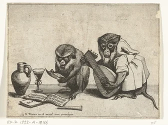 Two Monkeys Making Music