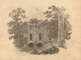 Part of the Cloisters at Fountains Abbey