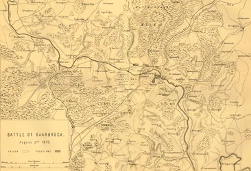 Map of the Battle of Saarbrücken, 2 August 1870