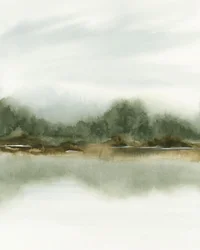 Misty Forest Reflection
