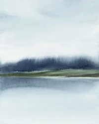 Misty Lake Reflection