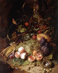 Still-life with Fruit and Insects