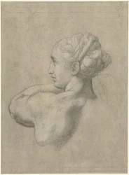 Study of the Head and Left Shoulder of a Woman