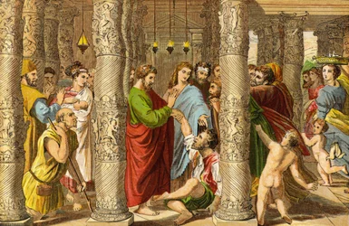 Peter and John healing the impotent man
