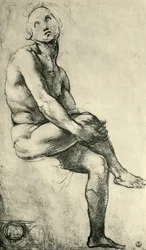 Seated Male Nude