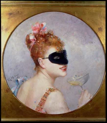 Woman with a mask