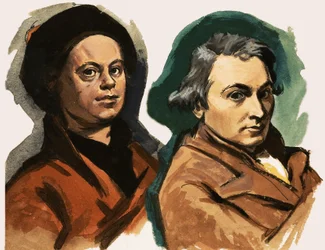 William Hogarth and George Romney