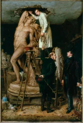 John Graham Lough in His Studio