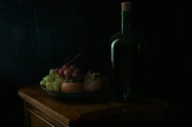 Moody Grapes And Bottle