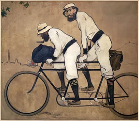 Ramon Casa and Pere Romeu on a Tandem
