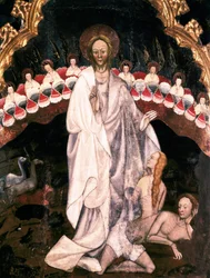 The creation of the world, below the creation of Eve (detail)