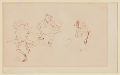But While They Were All Thus A Merry-Making, Study For 