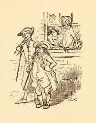 Bystanders watch as John Gilpin gallops past